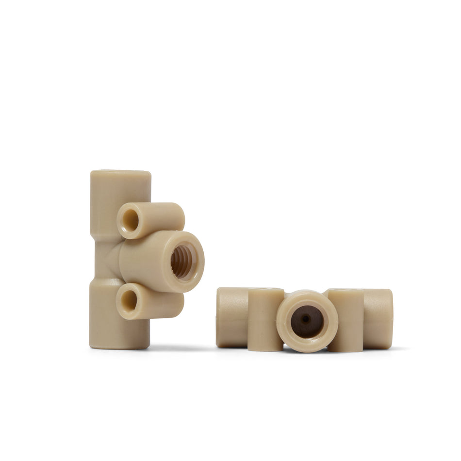 Conector de tres vías HPLC PEEK