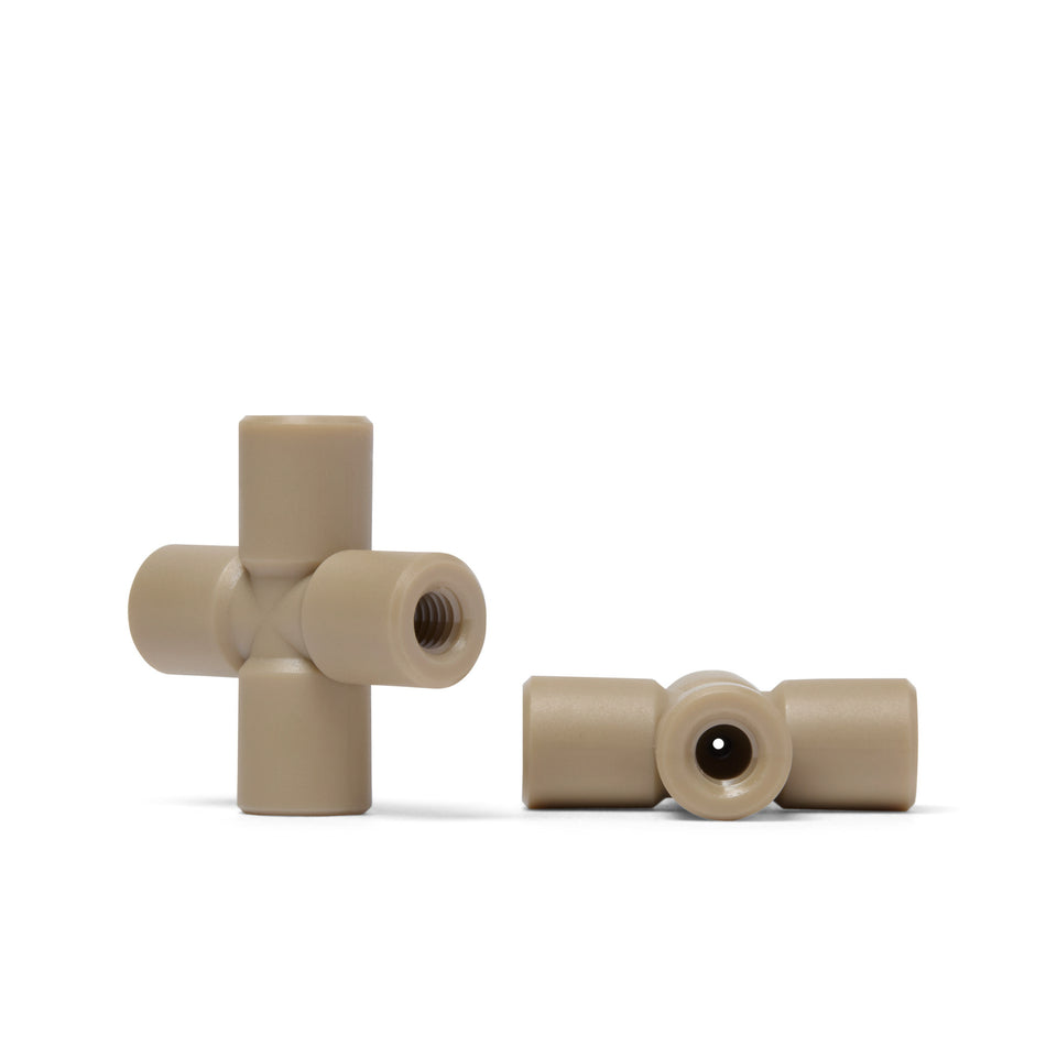 Unión de cuatro vías HPLC PEEK para tubo capilar 1/16