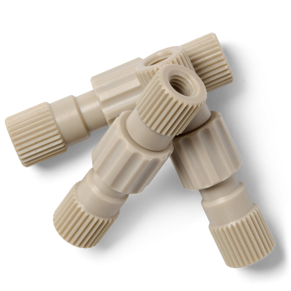 Conector de dos vías HPLC PEEK para tubo capilar 1/16