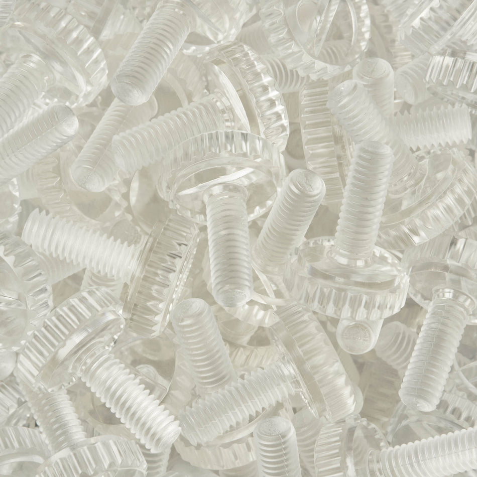 Tornillo pulgar de policarbonato (transparente)