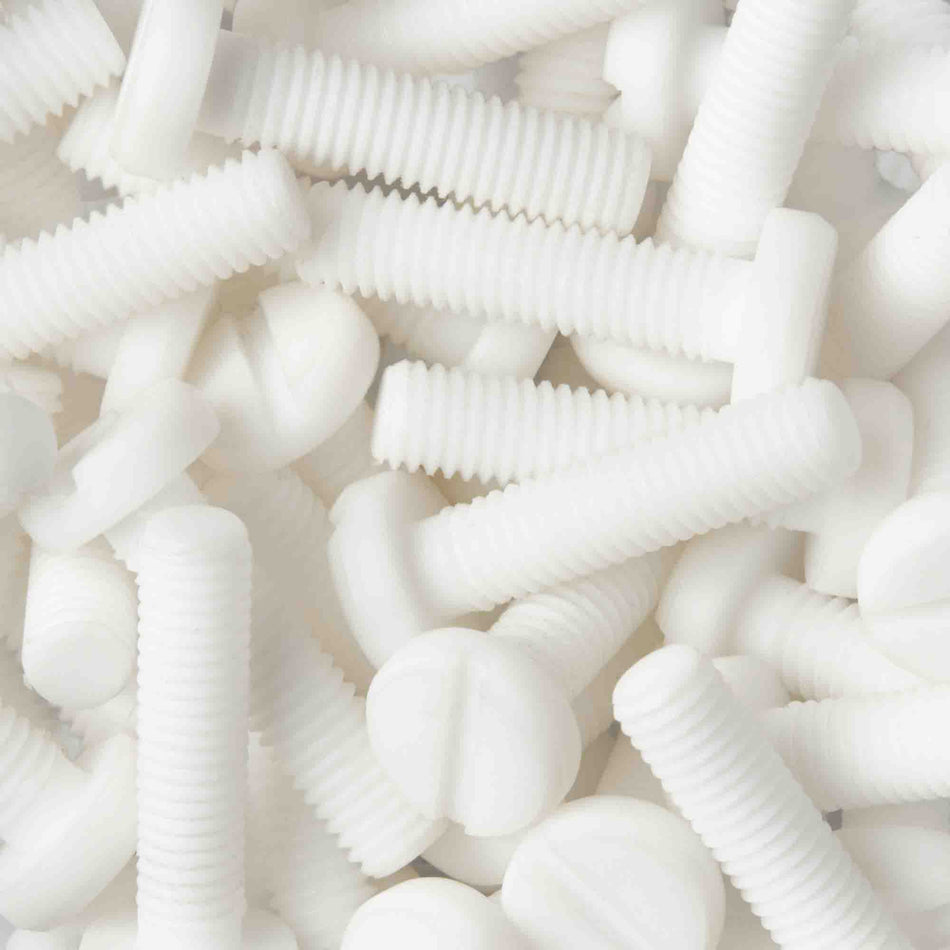 PTFE Teflon Slotted Pan Head Screws - DIN 85