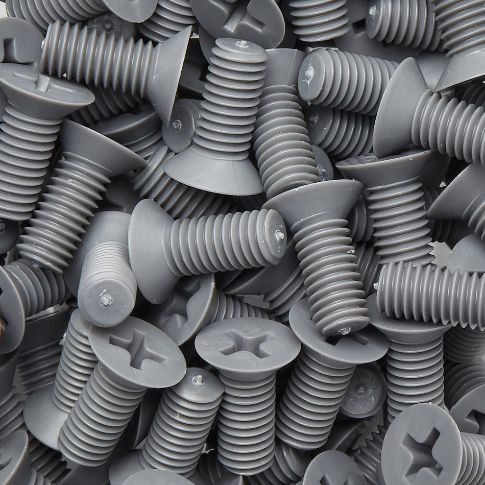Tornillos avellanados de cabeza plana para PVC