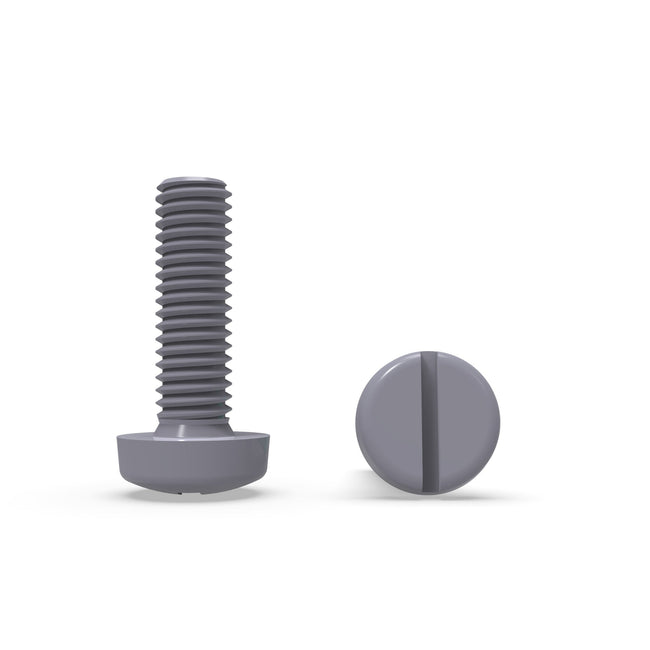 PVC Pan Head Screws - Slotted - DIN 7985