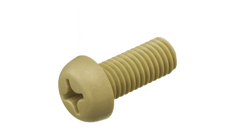 PEEK (GF30) Pan Head Screws - Cross Recessed Phillips - High Performance Polymer-Plastic Fastener Components