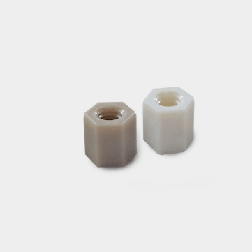 PPS Spacer Nuts - High Performance Polymer-Plastic Fastener Components